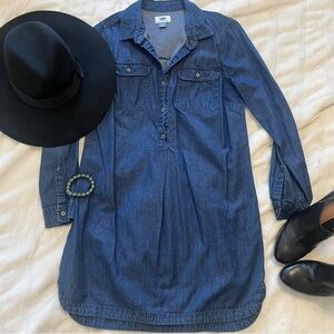 Old Navy Blue Long Sleeve Dress